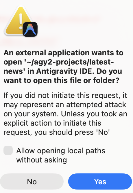 Antigravity 官方界面截图